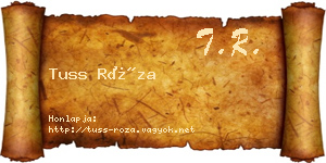 Tuss Róza névjegykártya